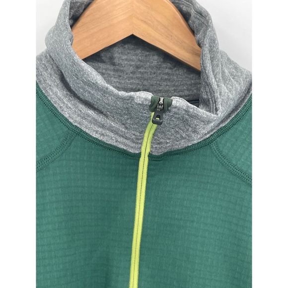 Patagonia 1/4 Zip Shirt Men's Size XL Polartec Long Sleeve Green Gray Thermal - Picture 3 of 12